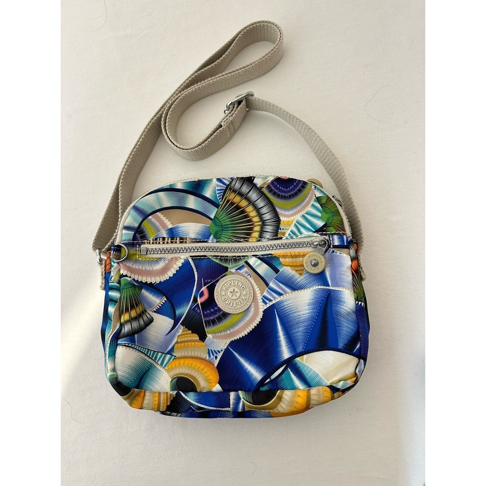Kipling Oceanic Dreams Crossbody Bag Purse Seashells Roomy Travel